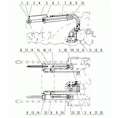 U-BOLT LGB159-13040 - Блок «Гидравлическая система цилиндра наклона»  (номер на схеме: 21)