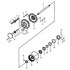 Roller bearing GB297-32221 - Блок «Final drive assembly E7-2909000915»  (номер на схеме: 26)
