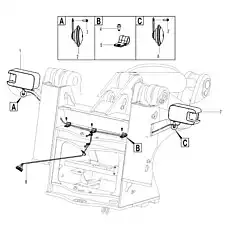 Clamp 12 - Блок «Front assembly-electrical system O3-2937002129»  (номер на схеме: 5)