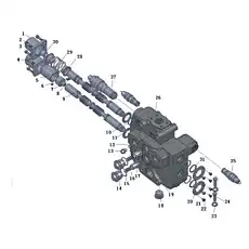 Pin 22010900110 - Блок «Multiple unit valve DFS-32-17 (370142) F12-4120002432»  (номер на схеме: 7)