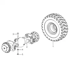 Screw - Блок «Rear axle assembly E5-2909000961»  (номер на схеме: 3)