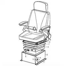 Seat support - Блок «Seat assembly (331002) L7-2930000761»  (номер на схеме: 2)