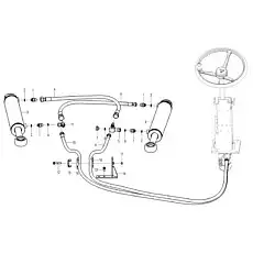 Hose assembly R - Блок «Steering cylinder assembly I3-2921000880»  (номер на схеме: 9)