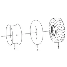 Inner tube 23.5-25-16PR E-2/L-2 - Блок «Шина»  (номер на схеме: 2)