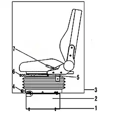 SEAT LG01A - Блок «Сиденье в сборе (321013)»  (номер на схеме: 3)