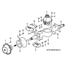 Spring washer GB93-20-65Mn - Блок «Front axle A512 E0710-2907001308.A1a»  (номер на схеме: 10)