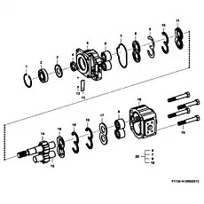Screw M20*144JHP3-10 - Блок «Gear pump (43468) F1130-4120002513»  (номер на схеме: 19)