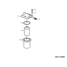 Sealing ring PYQ120A-002W - Блок «Oil filter (410708) B0421-4110000507»  (номер на схеме: 3)