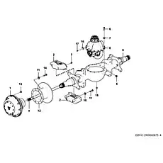 Brake caliper - Блок «Rear axle assembly E0910-2909000875.A»  (номер на схеме: 2)