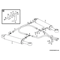Set frame - Блок «Steering cylinder assembly I2100-2921000101.A1b»  (номер на схеме: 12)