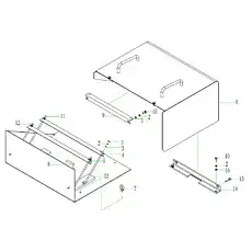 RUBBER PAD - Блок «Правый ящик батарей»  (номер на схеме: 13)