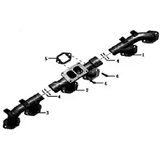 Sealing ring 61260110162 - Блок «Выхлопной коллектор gr615111261»  (номер на схеме: 4)