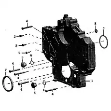 Timing gear casing 612600011783 - Блок «GR615011551 Коробка передач»  (номер на схеме: 1)