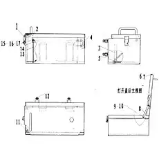 Battery box - Блок «Левый ящик батареи»  (номер на схеме: 2)