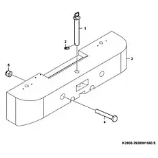 Towing pin - Блок «Counterweight K2800-2928001060.S»  (номер на схеме: 1)