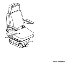 Stick handle SCJZ-0002 - Блок «Driver seat L3030-4190000924 LG01 (331002)»  (номер на схеме: 1)