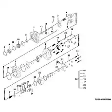 Sealing ring kit - Блок «Gear pump (120104) F1120-4120005666»  (номер на схеме: 34)