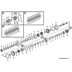 Gear R12 - Блок «Hydraulic clutch KFR C0520-2905001323.A1c»  (номер на схеме: 21)
