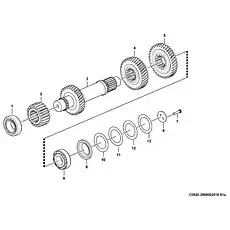 Gear R23 - Блок «Intermediate shaft assembly C0520-2905002518.S1a»  (номер на схеме: 4)