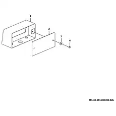 Lantern bracket - Блок «Rear steering lamp hood M3450-2934000206.B2b»  (номер на схеме: 1)