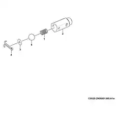 Spring - Блок «Safety valve assembly C0520-2905001365.A1e»  (номер на схеме: 1)