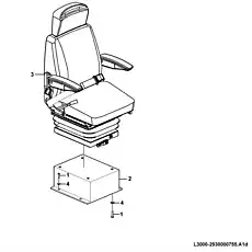 Seat support - Блок «Seat assembly L3000-2930000755.A1d»  (номер на схеме: 2)