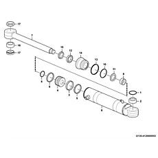 Steering cylinder assembly I2130-4120000553 (371401)