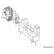 Clamp - Блок «Trasmission control valve assemble C0520-2905001669.S1f»  (номер на схеме: 17)