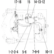 O-RING GB3452.1-128*3.55G - Блок «Рабочий насос в сборе»  (номер на схеме: 6)