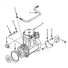 GASKET,HYDRAULIC PUMP C3940245 - Блок «CP 9551 Воздушный компрессор»  (номер на схеме: 4)