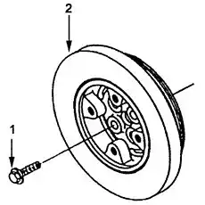 SCREW,HEX FLANGE HEAD C3906733 - Блок «Вибрационный демпфер»  (номер на схеме: 1)