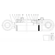 PISTON ROD - Блок «Цилиндр рулевого управления (371368)»  (номер на схеме: 1)