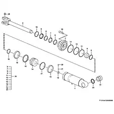 Cylinder tube  24A139030 - Блок «Boom cylinder F1310-4120005998 (3713CH)»  (номер на схеме: 1 )