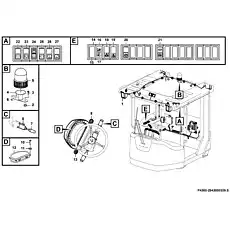 Indicator lamp  ZL2-ZJ27 - Блок «Cab electric system P4300-2943000339.S»  (номер на схеме: 17 )