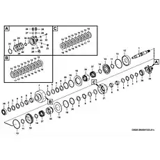 Piston ring   - Блок «Clutch C0520-2905001323.A1c KFR»  (номер на схеме: 13 )