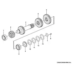 Drive shaft gear  R22 - Блок «Drive shaft C0520-2905001895.A1c»  (номер на схеме: 3 )