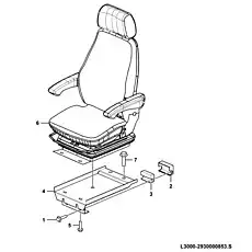 Seat support   - Блок «Driver seat assembly L3000-2930000853.S»  (номер на схеме: 4 )