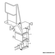 Ladder   - Блок «Foot step assembly M3441-2934003541.S1b»  (номер на схеме: 7 )