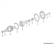 Washer  GB1230-12EpZn-45 - Блок «Shaft and clutch assembly C0520-2905001584.A1d 1/2»  (номер на схеме: 6 )