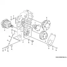 Drive shaft   - Блок «Transfer gearbox C0520-2905001564.A1a»  (номер на схеме: 9 )