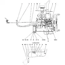 RUBBER TUBE JB8406-B16X2600 - Блок «Система дизельного двигателя»  (номер на схеме: 2)