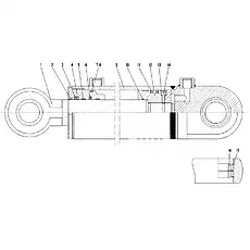 PISTON ROD - Блок «Цилиндр рулевого управления (371368)»  (номер на схеме: 1)