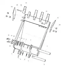 PLATE - Блок «B6800L4 Модуль ковша обратной лопаты»  (номер на схеме: 9)