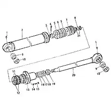 COMBINED SEAL RING - Блок «B6800I9 Цилиндр обратной лопаты»  (номер на схеме: 17)