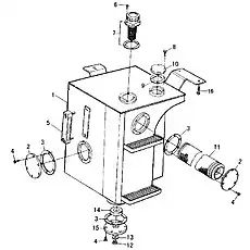 SPACER - Блок «B6800I16 Гидравлический бак в сборе»  (номер на схеме: 3)