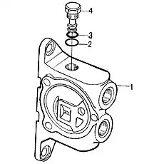 PULG - Блок «Клапан секции возврата масла (экскаватор)»  (номер на схеме: 4)