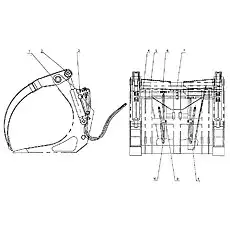 Tie-in - Блок «Хомут трубопровода LW330F(II).37III.2»  (номер на схеме: 6)
