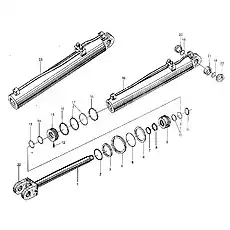 Cylinder Body (Right) - Блок «Левый и правый цилиндр стрелы»  (номер на схеме: 23)
