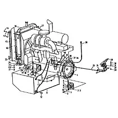 Rubber Block - Блок «LW330F(II) Система двигателя»  (номер на схеме: 16)