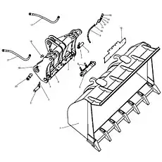 Ограниченная колодка сквозного шипа - Блок «Быстродействующий станок с шестью шатунами»  (номер на схеме: 4)